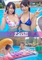 【リア充水着女子・プールナンパ！】浮かれた美巨乳JDたちと猛暑を吹き飛ばす大量潮吹き＆猛烈4P乱交SEX！